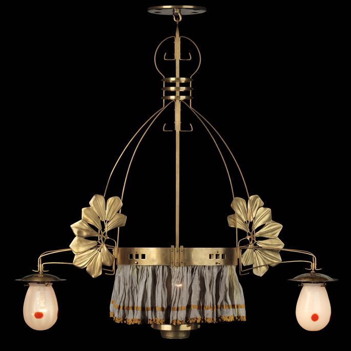 Gustave Serrurier-Bovy - Pair of hanging chandelier | MasterArt
